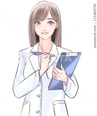 Explaining female doctor's bust up Explaining female doctor's bust up 115869708