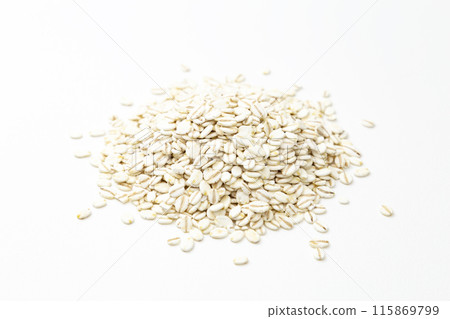 Pressed barley germ on white background Pressed barley germ on white background 115869799