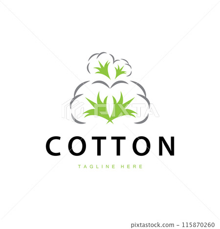 cotton logo design flower soft cotton organic plant textile material clothing illustration template cotton logo design flower soft cotton organic plant textile material clothing illustration template 115870260