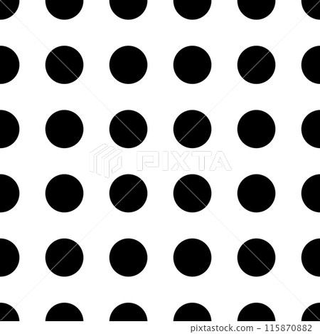 Seamless Black dots pattern on white background. 115870882