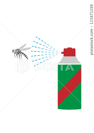 Mosquito and insecticide Mosquito and insecticide 115871289
