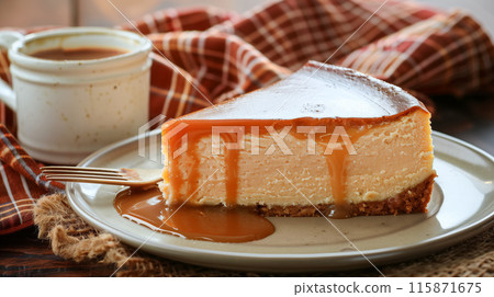 融化的焦糖起司蛋糕 融化的焦糖起司蛋糕 115871675