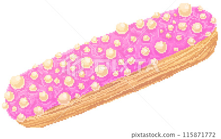 Eclair in pixel art style 115871772