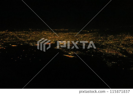 Aerial view of the city at night Aerial view of the city at night 115871837