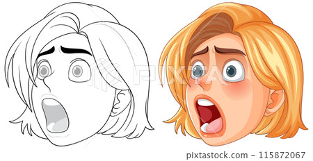 Surprised Expression Vector Illustration Surprised Expression Vector Illustration 115872067