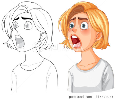 Surprised Girl with Blonde Hair Surprised Girl with Blonde Hair 115872073