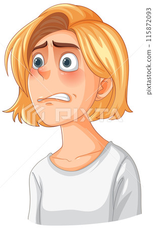 Worried Young Person Illustration 115872093