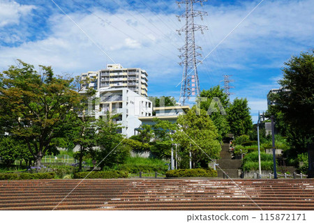 View from in front of Nagamine Elementary School in Inagi City 115872171