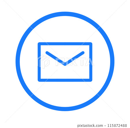 simple blue email icon 115872488