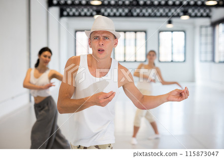 Male dancer enjoying dancing break dance 115873047
