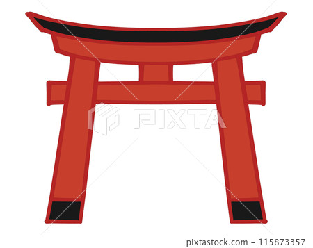 Simple torii illustration material Simple torii illustration material 115873357