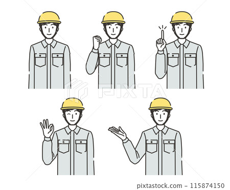 從事建築業的男性插畫集 115874150