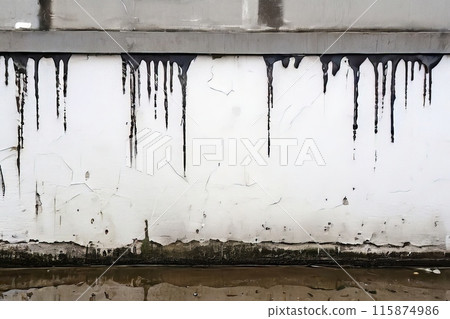 Old concrete grunge wall with sidewalk Old concrete grunge wall with sidewalk 115874986