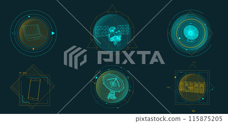 Design elements for infographic of data communication. Design elements for infographic of data communication. 115875205