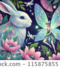Rabbit and fairy 115875855