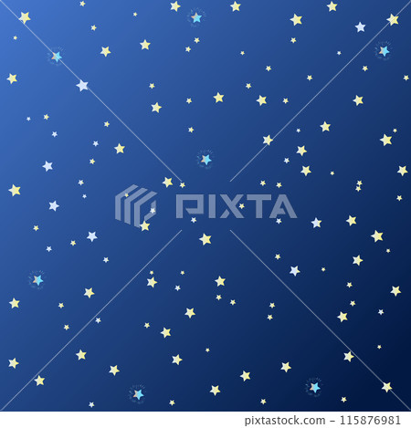 Background dark blue gradient night sky with many stars. Vector illustration 115876981