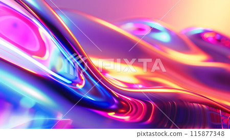 抽象霓虹燈 3D 背景 115877348