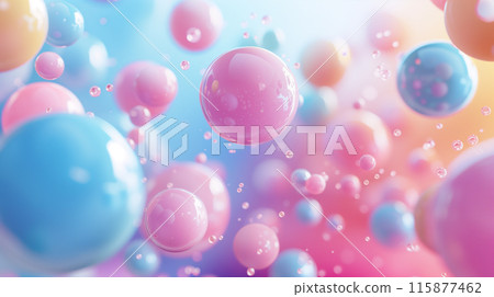 Abstract 3d background. Colorful spheres background 115877462