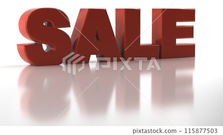 Sale text banner, 3d background 115877503