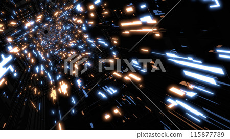 VJ Tunnel Cyber Neon Luminous Blue Orange [Alternate Version Available] 115877789