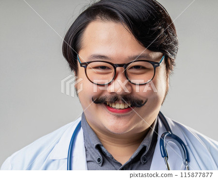 Studio Portrait of a Man Healthcare Professional in Uniform Studio Portrait of a Man Healthcare Professional in Uniform 115877877