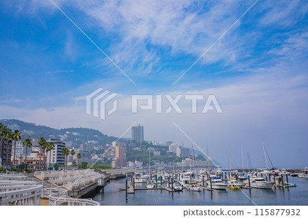 Port scenery of Atami city, Shizuoka prefecture, Japan Port scenery of Atami city, Shizuoka prefecture, Japan 115877932