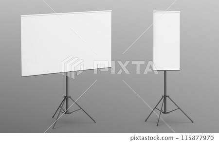 White board on tripod. Easel presentation stand White board on tripod. Easel presentation stand 115877970