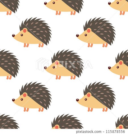 可愛刺蝟圖案素材 115878556