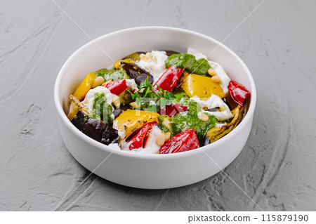 Fresh mediterranean vegetable salad bowl Fresh mediterranean vegetable salad bowl 115879190
