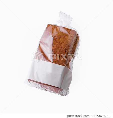 Sliced whole grain bread in plastic packaging 115879200