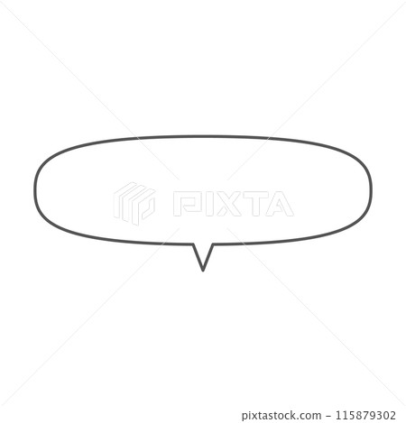 Simple speech bubble horizontal 115879302