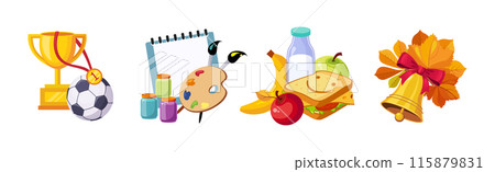Back to School Item and Object Composition Vector Set 115879831