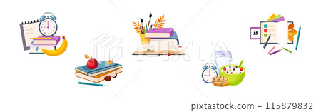 Back to School Item and Object Composition Vector Set Back to School Item and Object Composition Vector Set 115879832