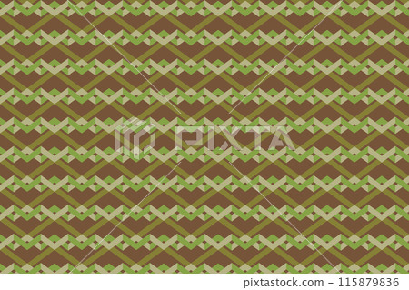 Abstract Geometric Style. Repeating abstract multicolor of green line on brown background. Abstract Geometric Style. Repeating abstract multicolor of green line on brown background. 115879836