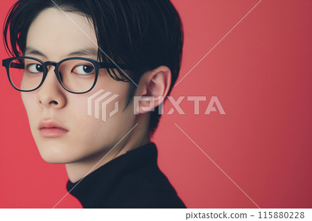 七三短髮戴眼鏡帥哥 115880228