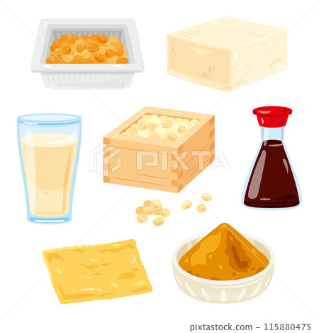 Soybean products set 115880475