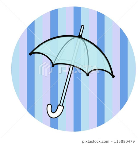 帶有圓形框架的雨傘的插圖 帶有圓形框架的雨傘的插圖 115880479