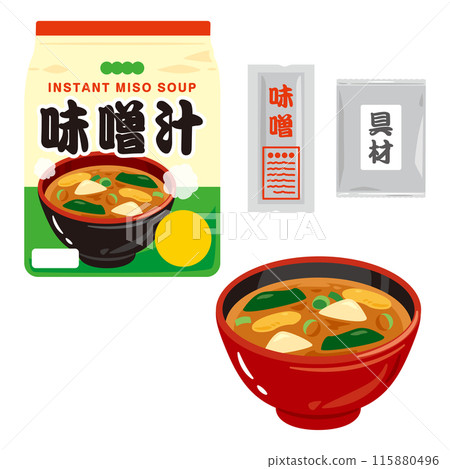 Instant miso soup Instant miso soup 115880496