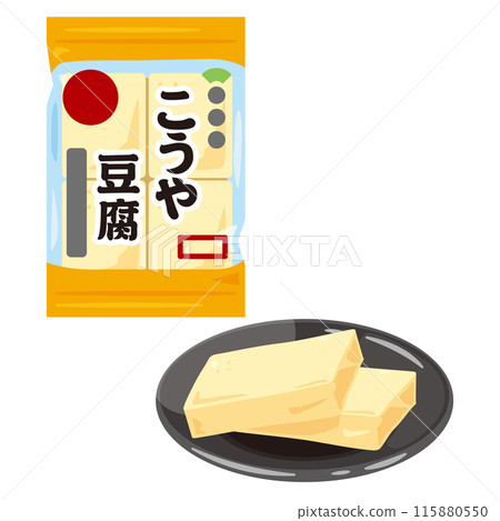 Bag of freeze-dried tofu 115880550