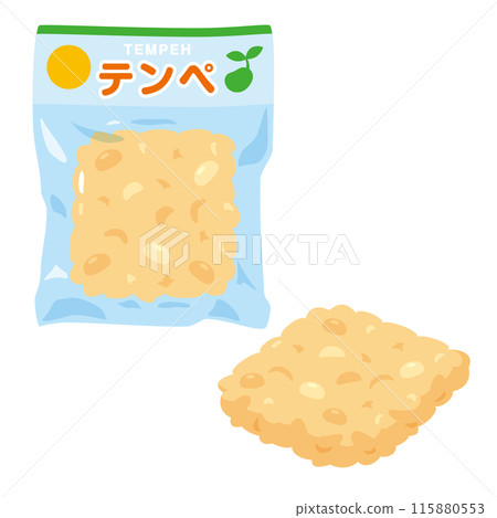 Vacuum packed tempeh 115880553