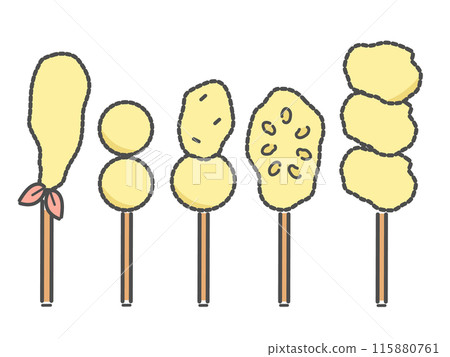 炸串油炸食品插畫 115880761