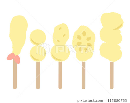 炸串油炸食品插畫 115880763