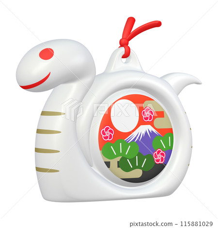 New Year's card illustration material: Zodiac Year of the Snake Snake figurine (1_3) White New Year's card illustration material: Zodiac Year of the Snake Snake figurine (1_3) White 115881029