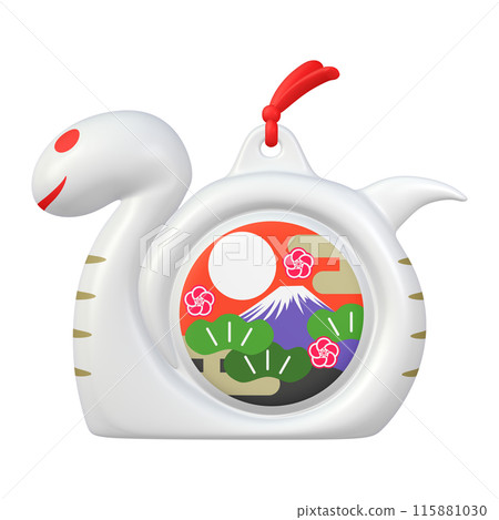 New Year's card illustration material: Zodiac Year of the Snake Snake figurine (1_4) White New Year's card illustration material: Zodiac Year of the Snake Snake figurine (1_4) White 115881030