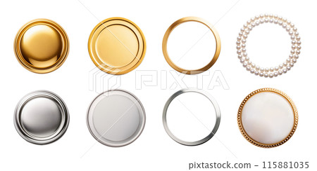 奢華的金、銀、珍珠圓形圖形材料 奢華的金、銀、珍珠圓形圖形材料 115881035