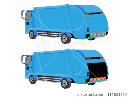 打開和關閉垃圾車後部 115881214