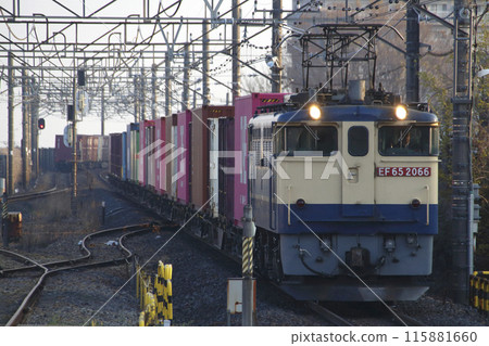 宇都宮線4072列貨運列車：EF65型1000型牽引（海運貨櫃貨物） 115881660