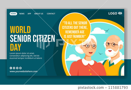 Senior Citizen Day Social Media Landing Page Cartoon Hand Drawn Templates Background Illustration Senior Citizen Day Social Media Landing Page Cartoon Hand Drawn Templates Background Illustration 115881793