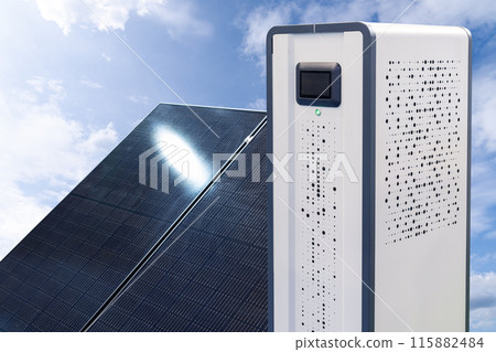 Solar panel with rechargeable energy storage Solar panel with rechargeable energy storage 115882484
