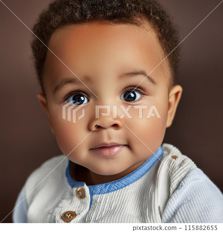 Studio Portrait of Cute Toddler Boy 115882655